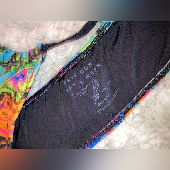 SOLD on Depop - Freedom Ravewear Lucidity Twist Tie Bandeau Top - Picture 2 of 5